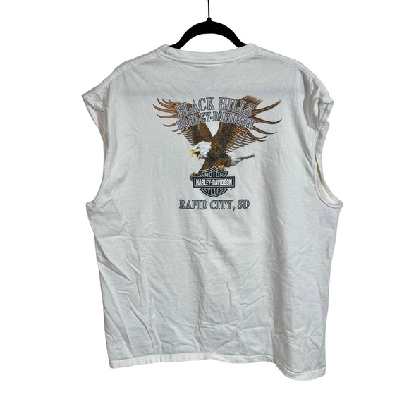 Harley-Davidson Other - Harley-Davidson Biker Built Black Hills Rapid City, SD Eagle Muscle Tee Tank Y2K